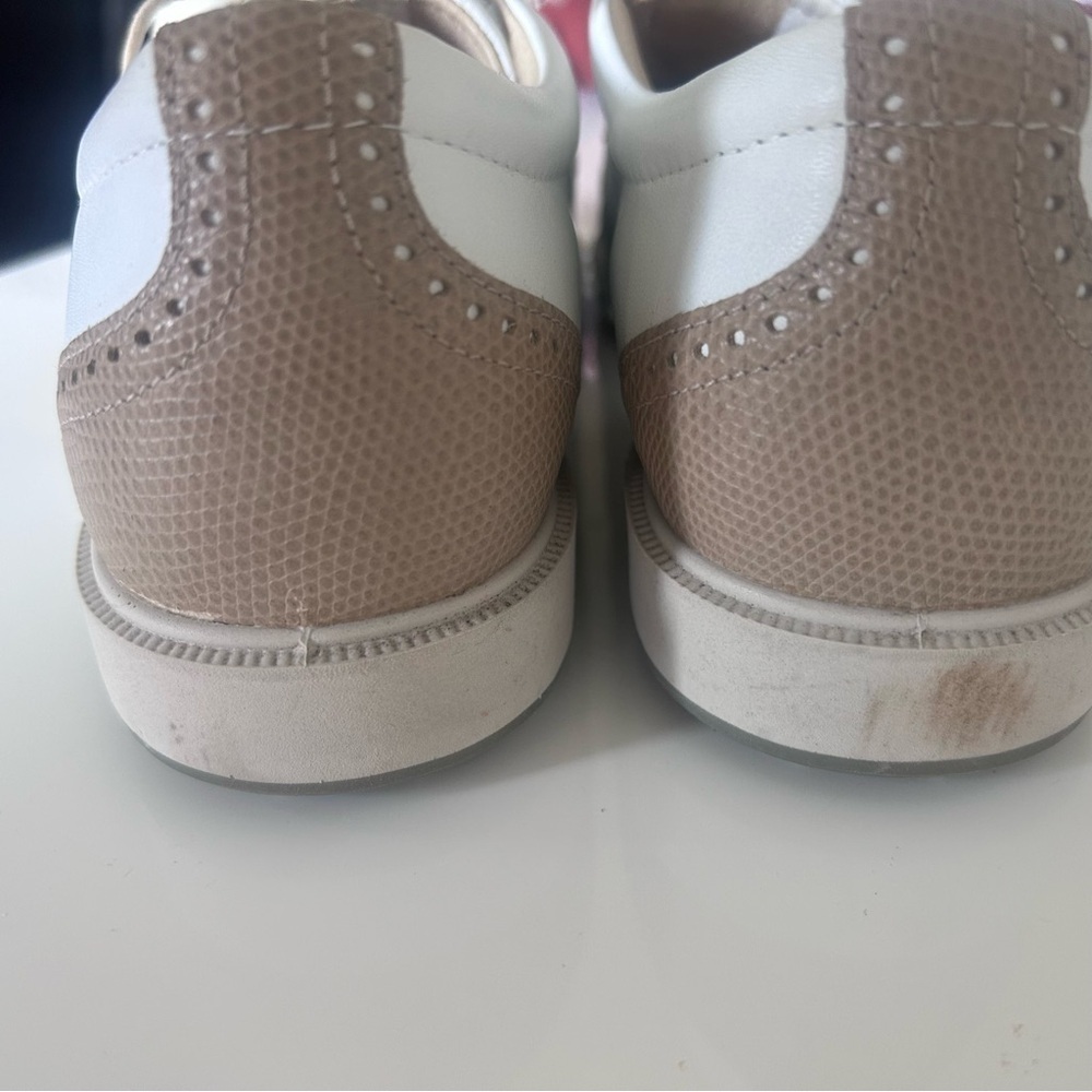 Ecco Women’s Golf Oxford Tan and White Size 41 (10) - Picture 4 of 6
